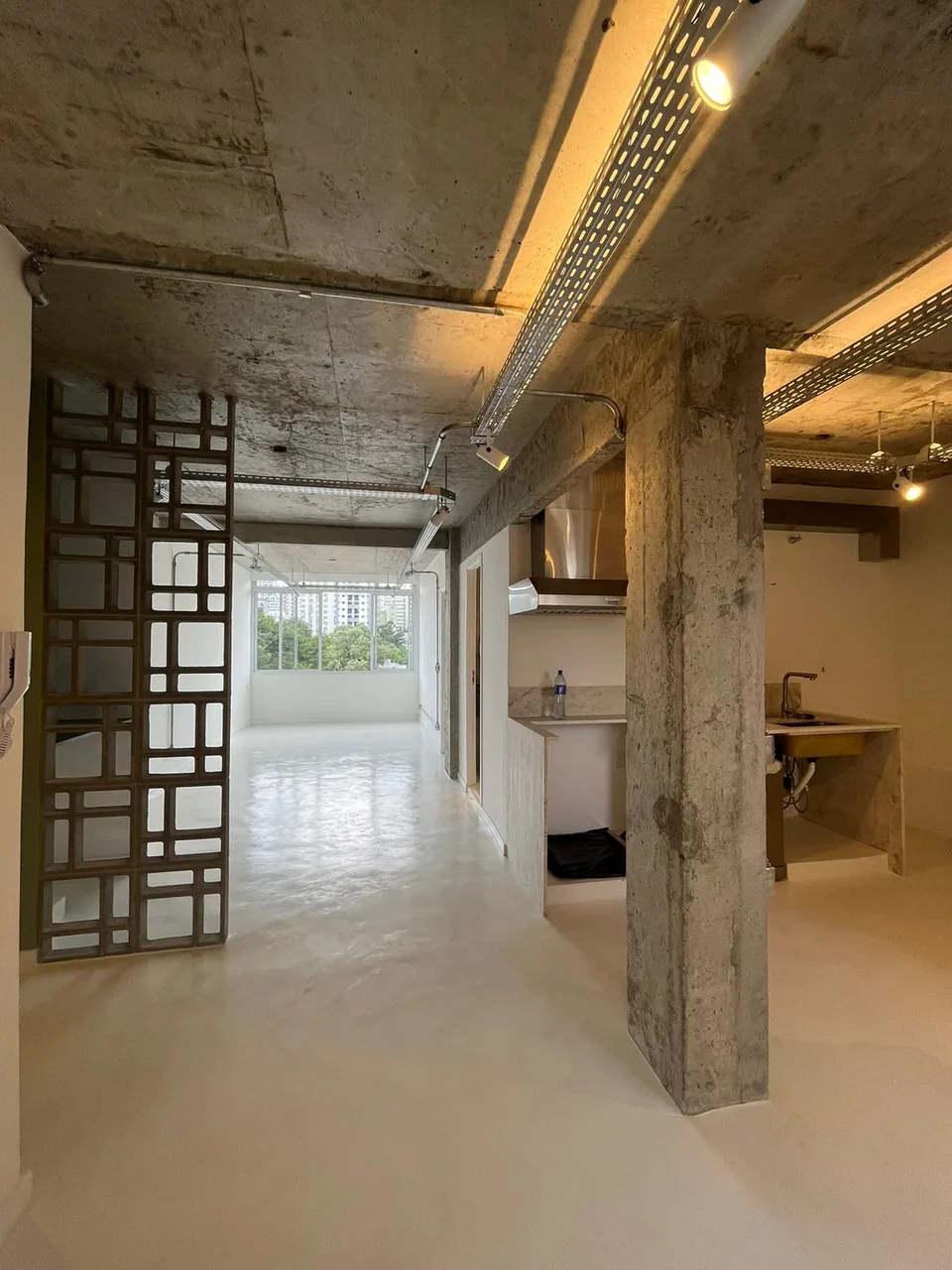 Sala integrada em reforma de apartamento